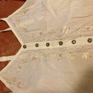 Bohemian Charm: Discover Casual Elegance with Our Cream Jackpot Dress, Like New